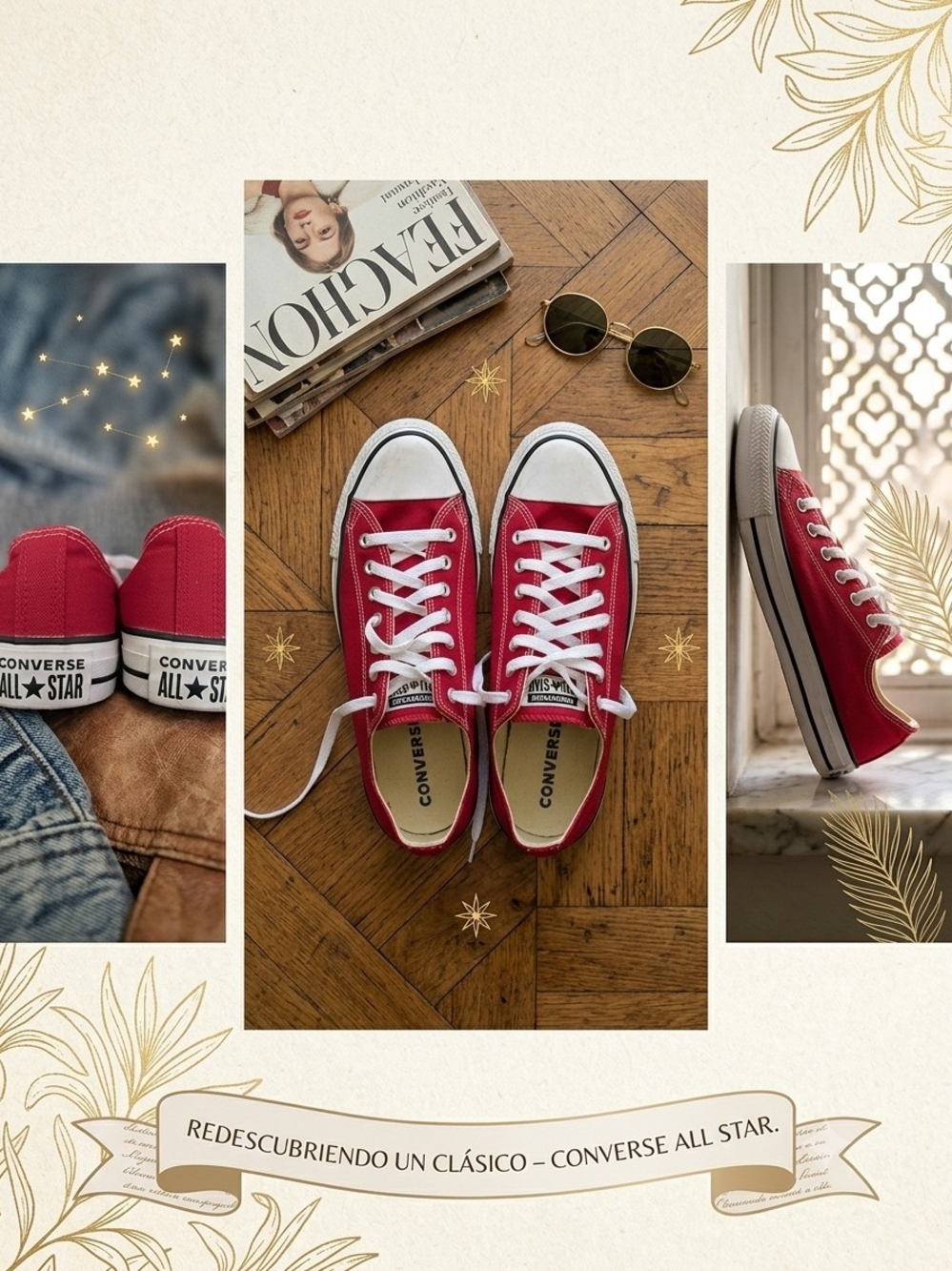 Converse Red Low-Top Men Sneakers with White Accents